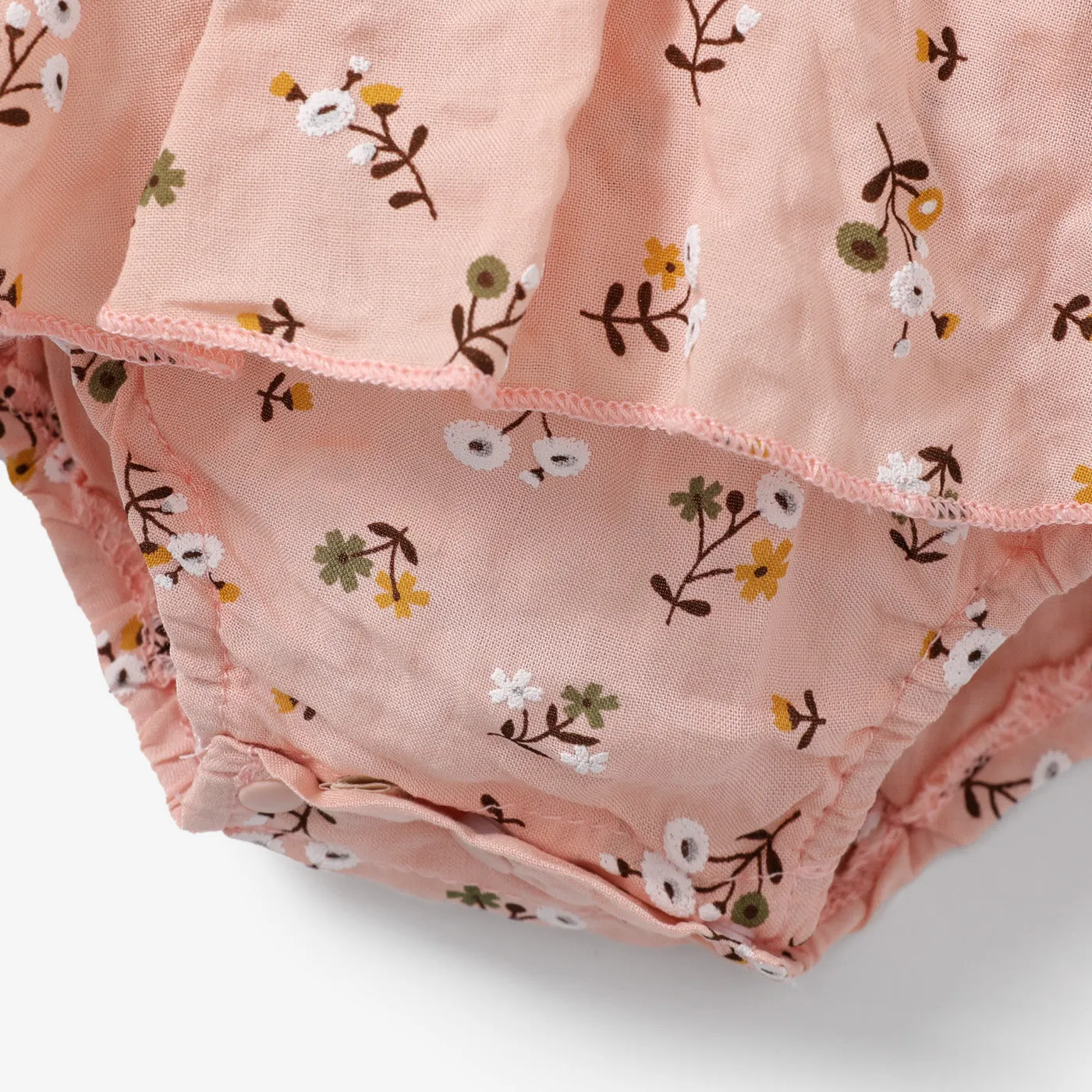 100% Cotton Floral Print Daisy Baby Sling Romper Dress
