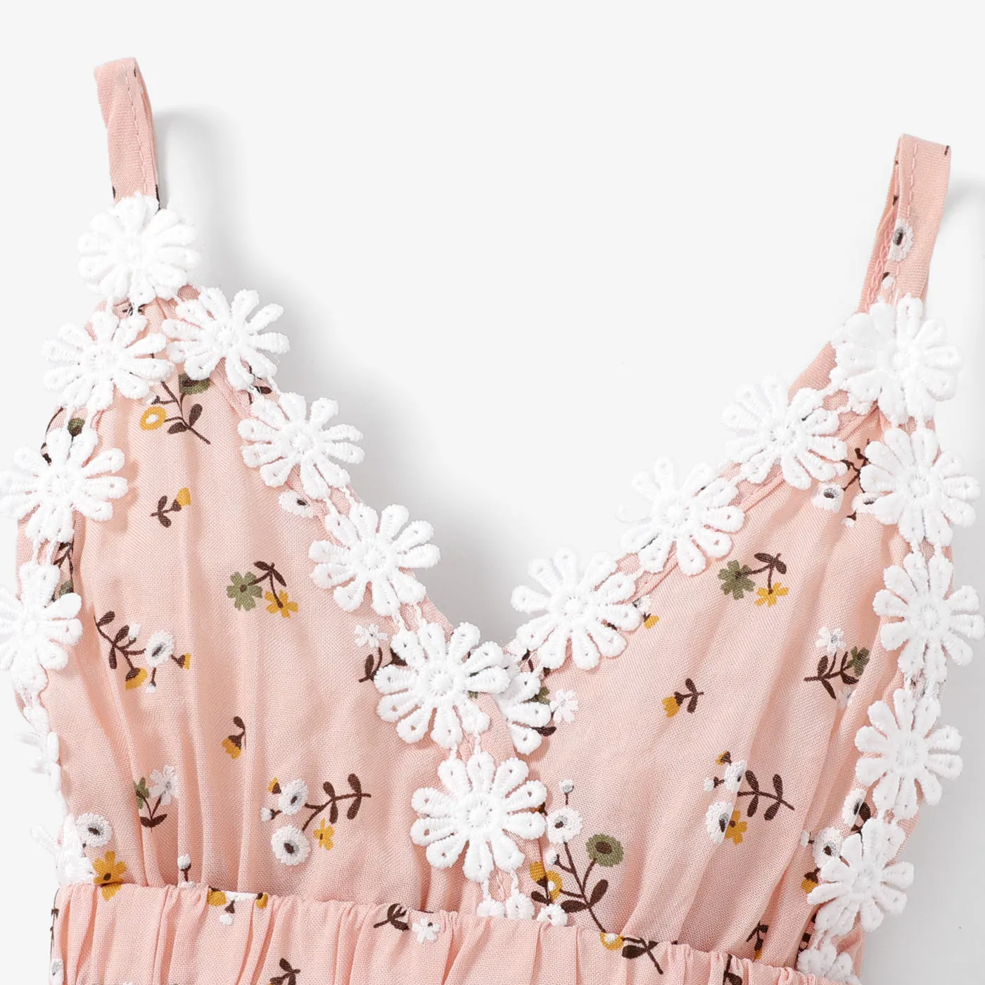 100% Cotton Floral Print Daisy Baby Sling Romper Dress