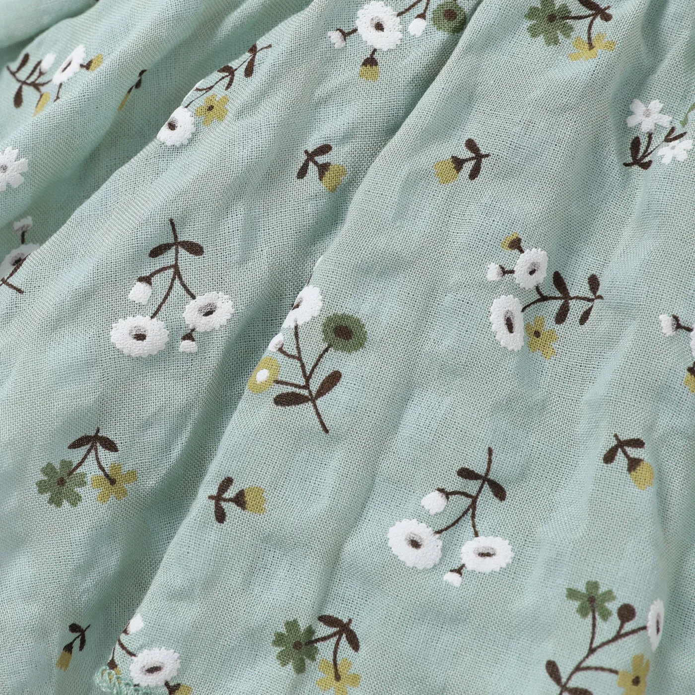 100% Cotton Floral Print Daisy Baby Sling Romper Dress