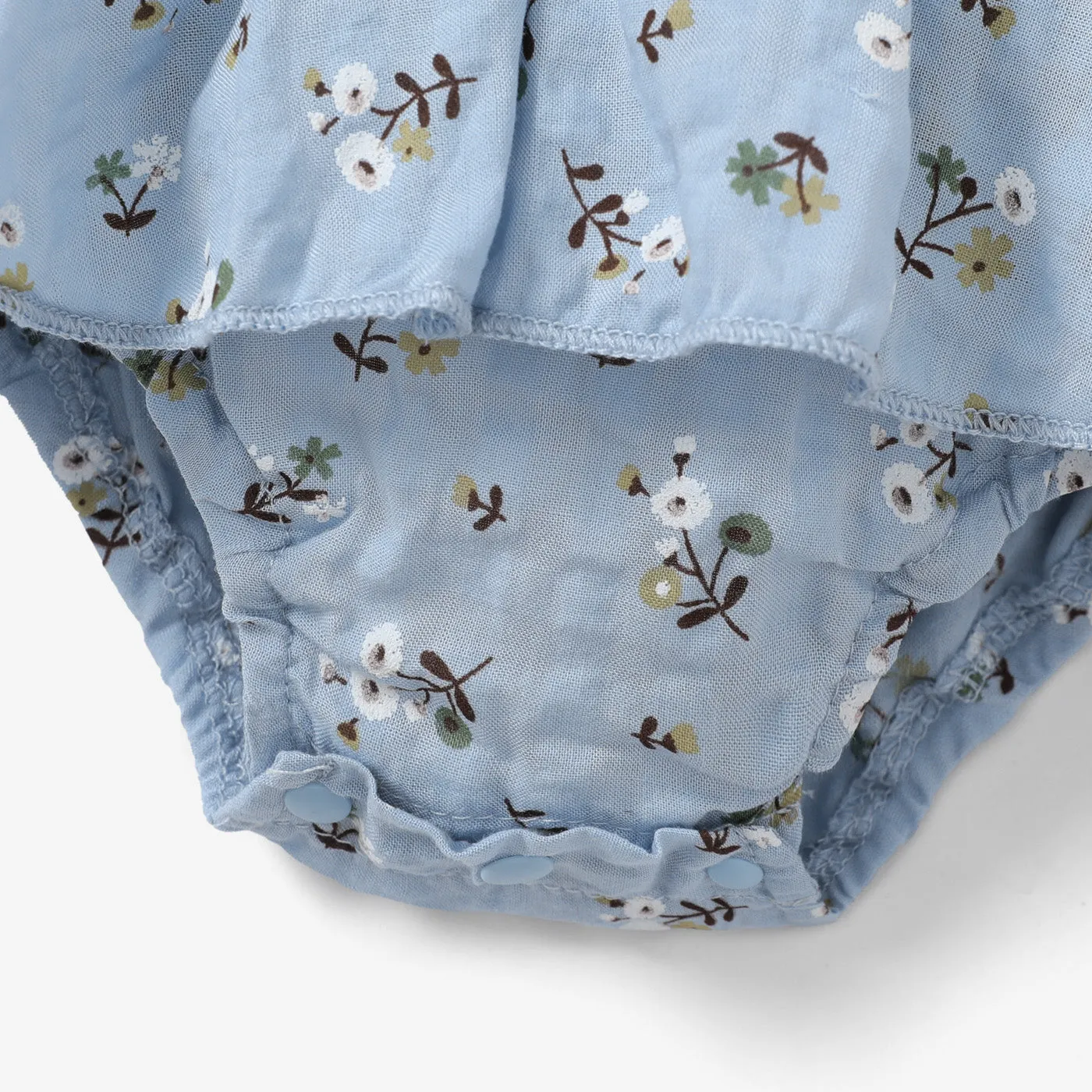100% Cotton Floral Print Daisy Baby Sling Romper Dress