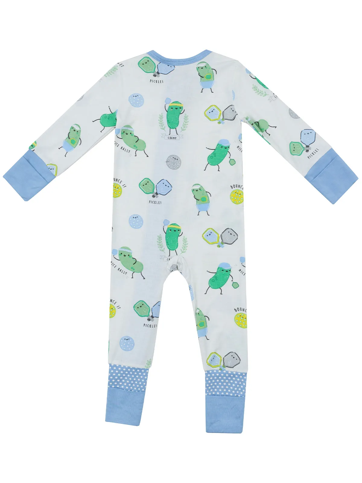2-Way Zip Romper, Pickleball Blue