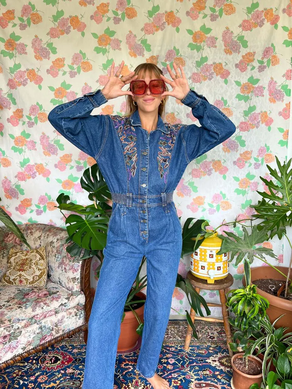 80's Hysterical Long Sleeve Overall