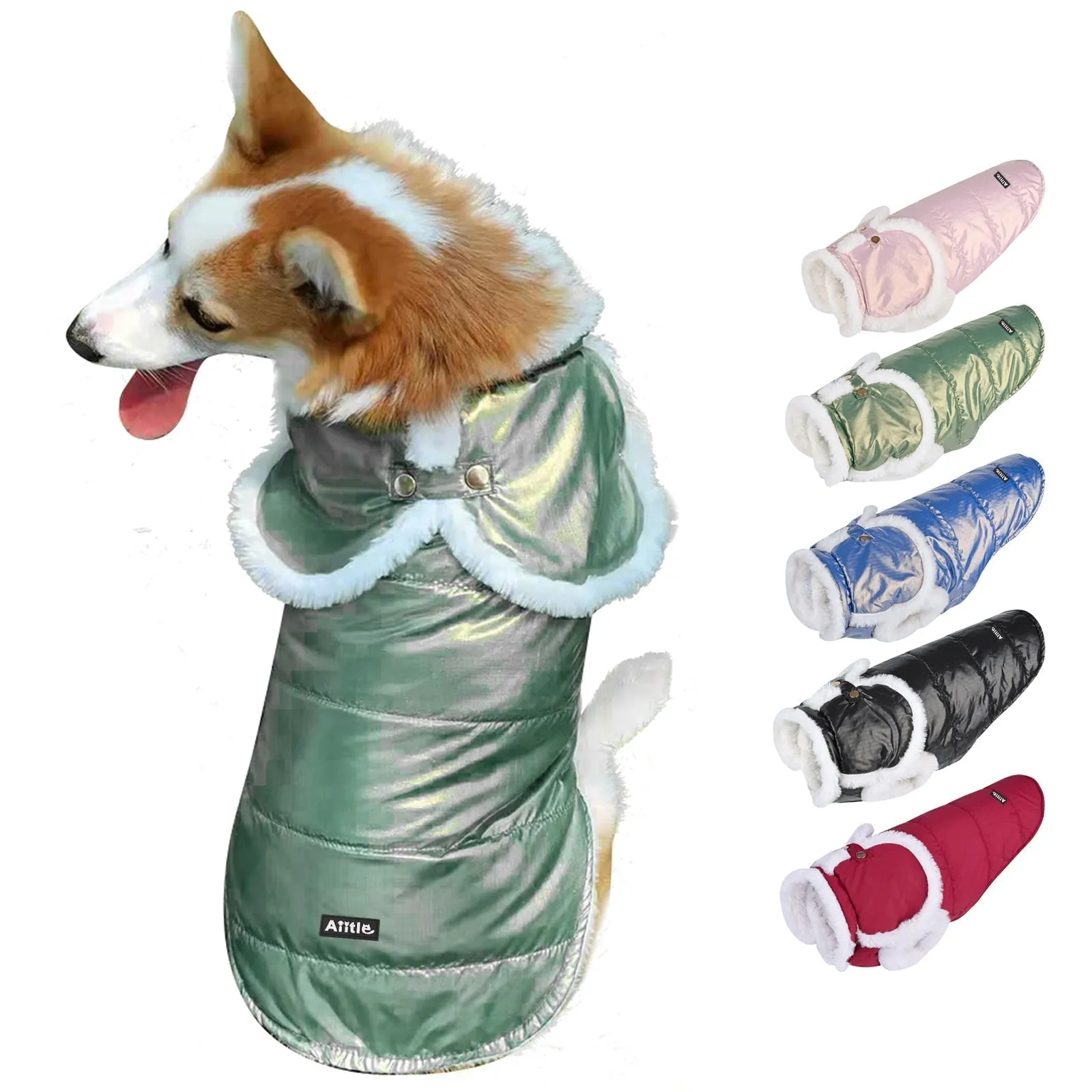 Aiitle Waterproof Cozy Dog Winter Coat Black