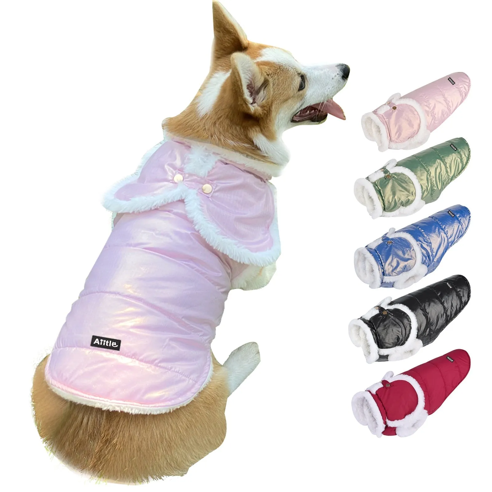 Aiitle Waterproof Cozy Dog Winter Coat Black