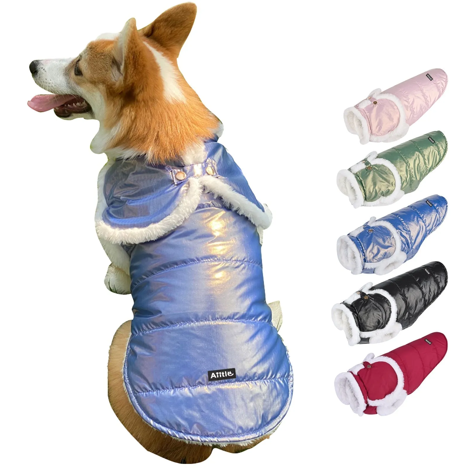 Aiitle Waterproof Cozy Dog Winter Coat Black