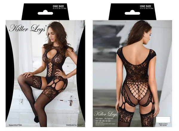 Amour Sheer Lace Lingerie Fishnet Bodysuit