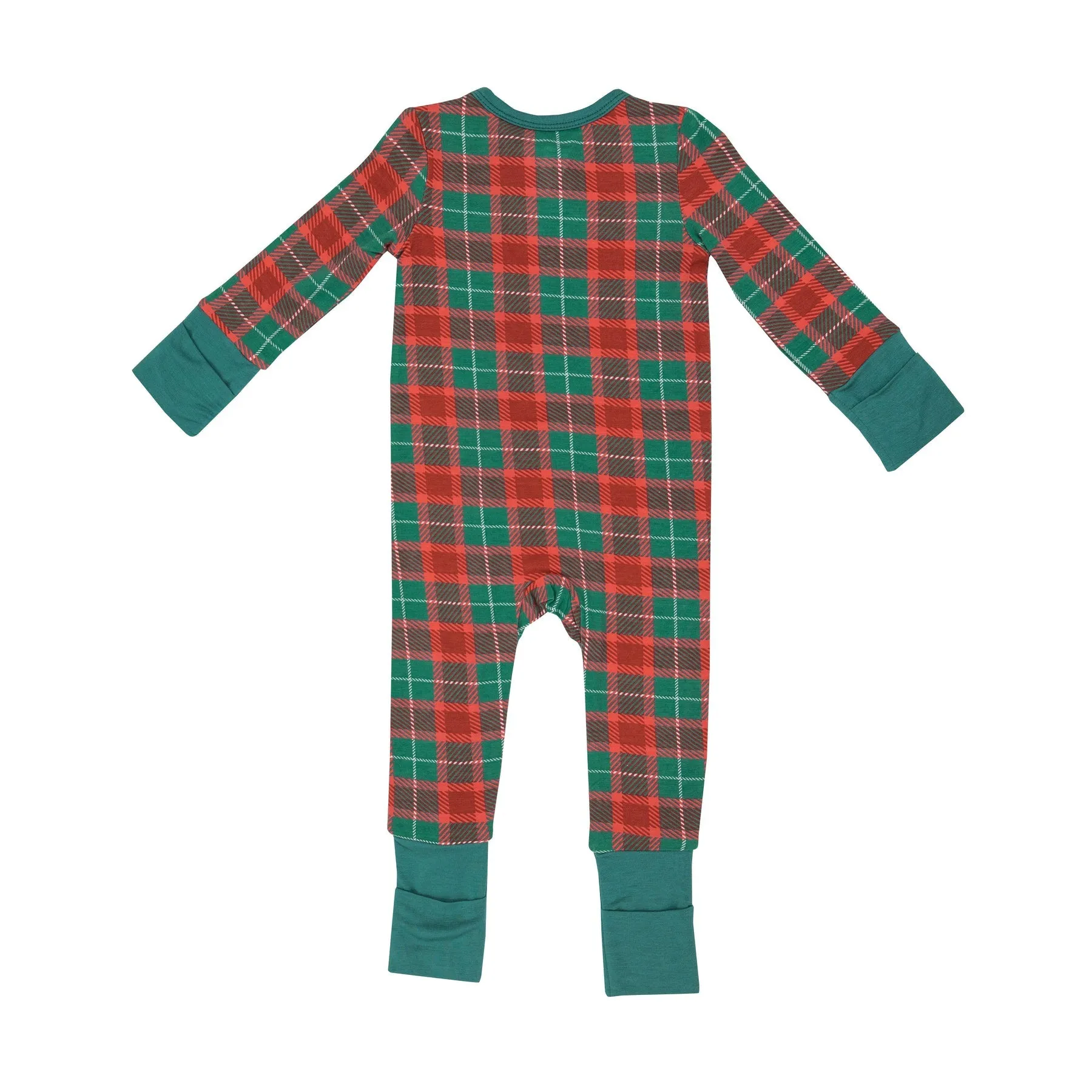 Angel Dear- Holiday Plaid Zipper Romper