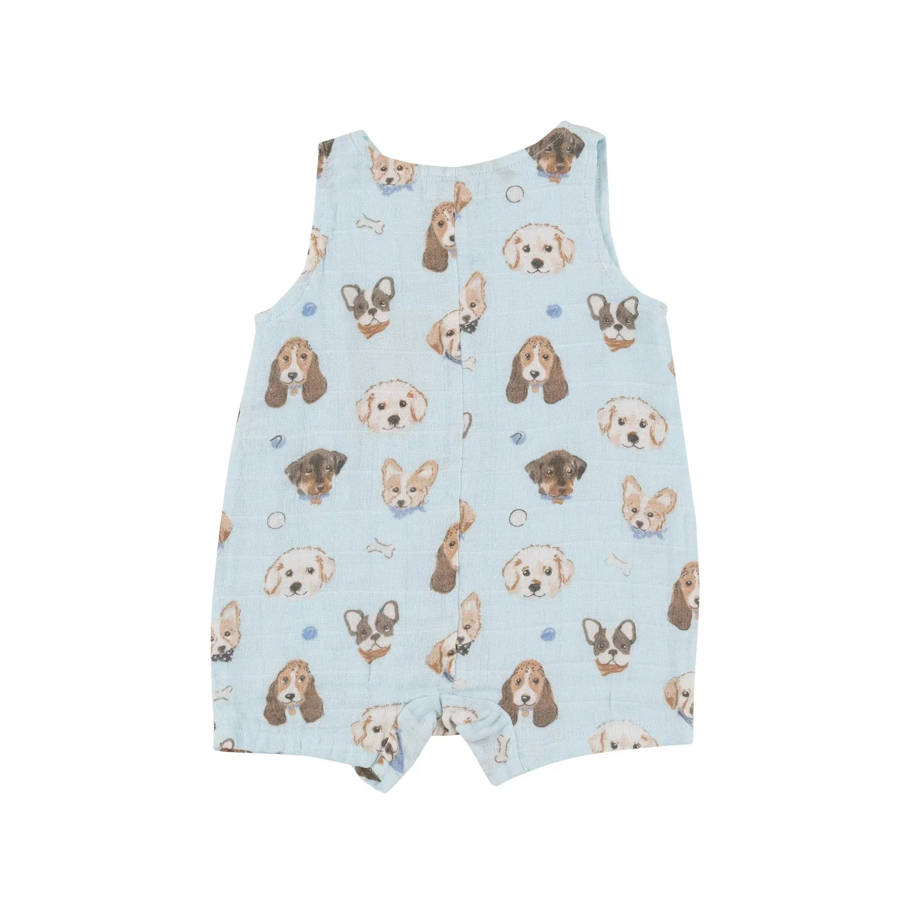 ANGEL DEAR VINTAGE PUPPY FACES SHORTIE ROMPER
