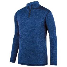 Augusta Sportswear Men's Royal Intensify Black Heather Quarter-Zip Pullover