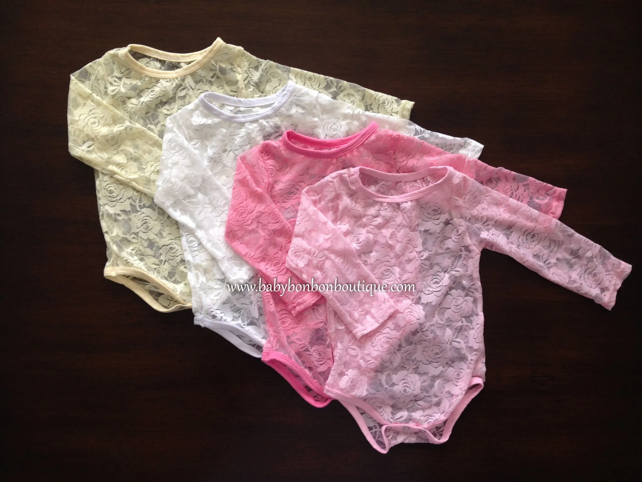 Baby Lace Onesie, Headband, and Sash
