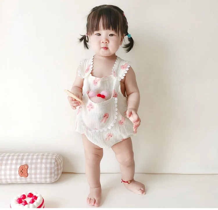 Baby Romper Playsuit with Stuffed Animal
