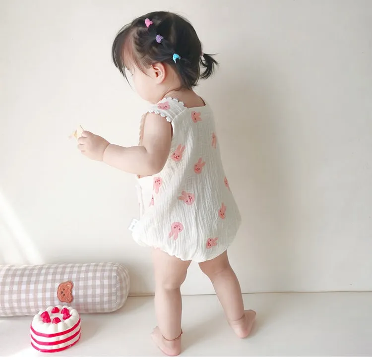 Baby Romper Playsuit with Stuffed Animal