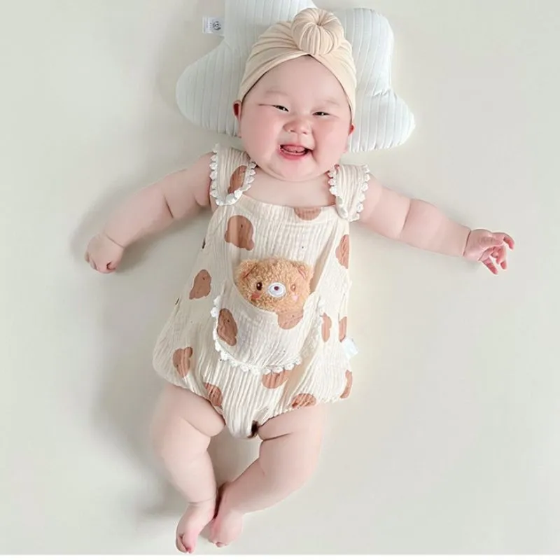 Baby Romper Playsuit with Stuffed Animal
