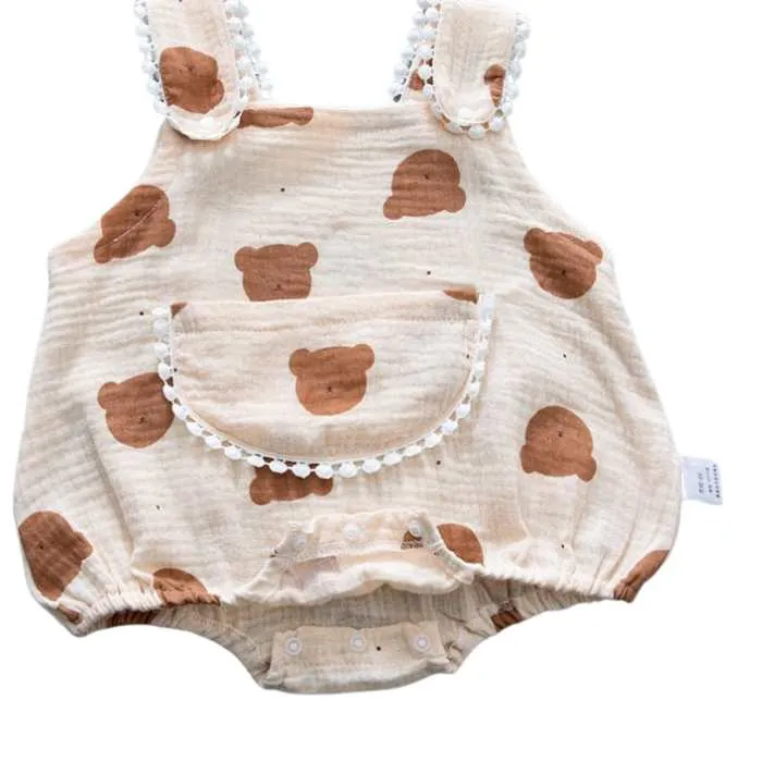 Baby Romper Playsuit with Stuffed Animal