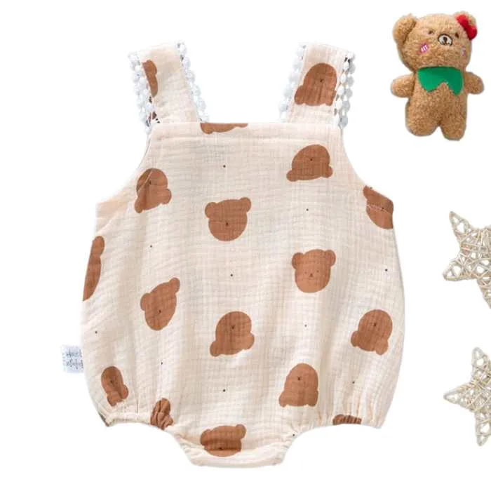 Baby Romper Playsuit with Stuffed Animal