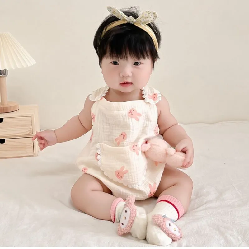 Baby Romper Playsuit with Stuffed Animal