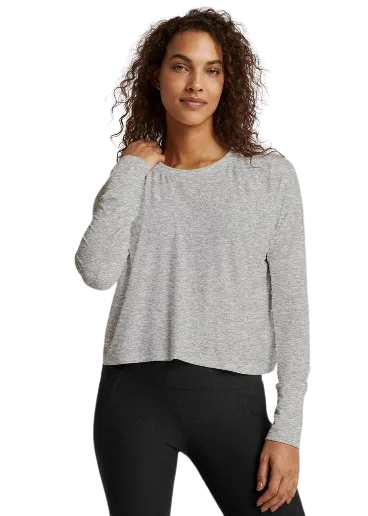 Beyond Yoga Featherweight Daydream Pullover - Silver Mist