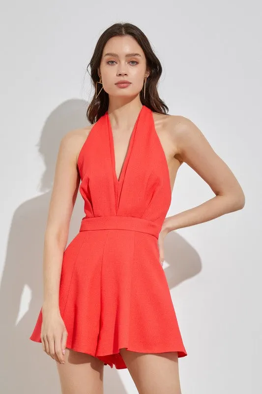 Boho Chic White Halter Neck Wide Leg Romper