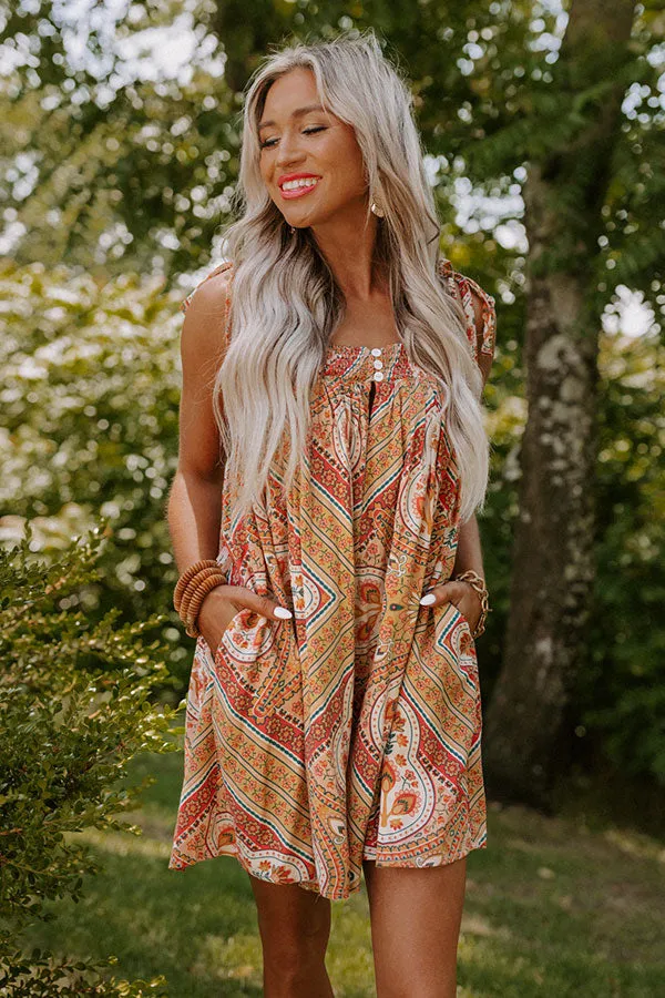 Book The Trip Romper In Mustard