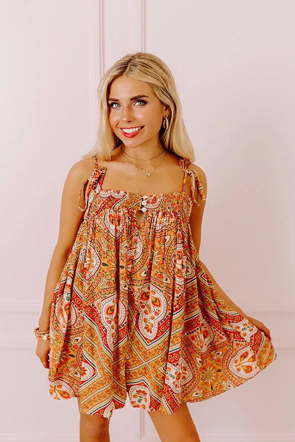 Book The Trip Romper In Mustard