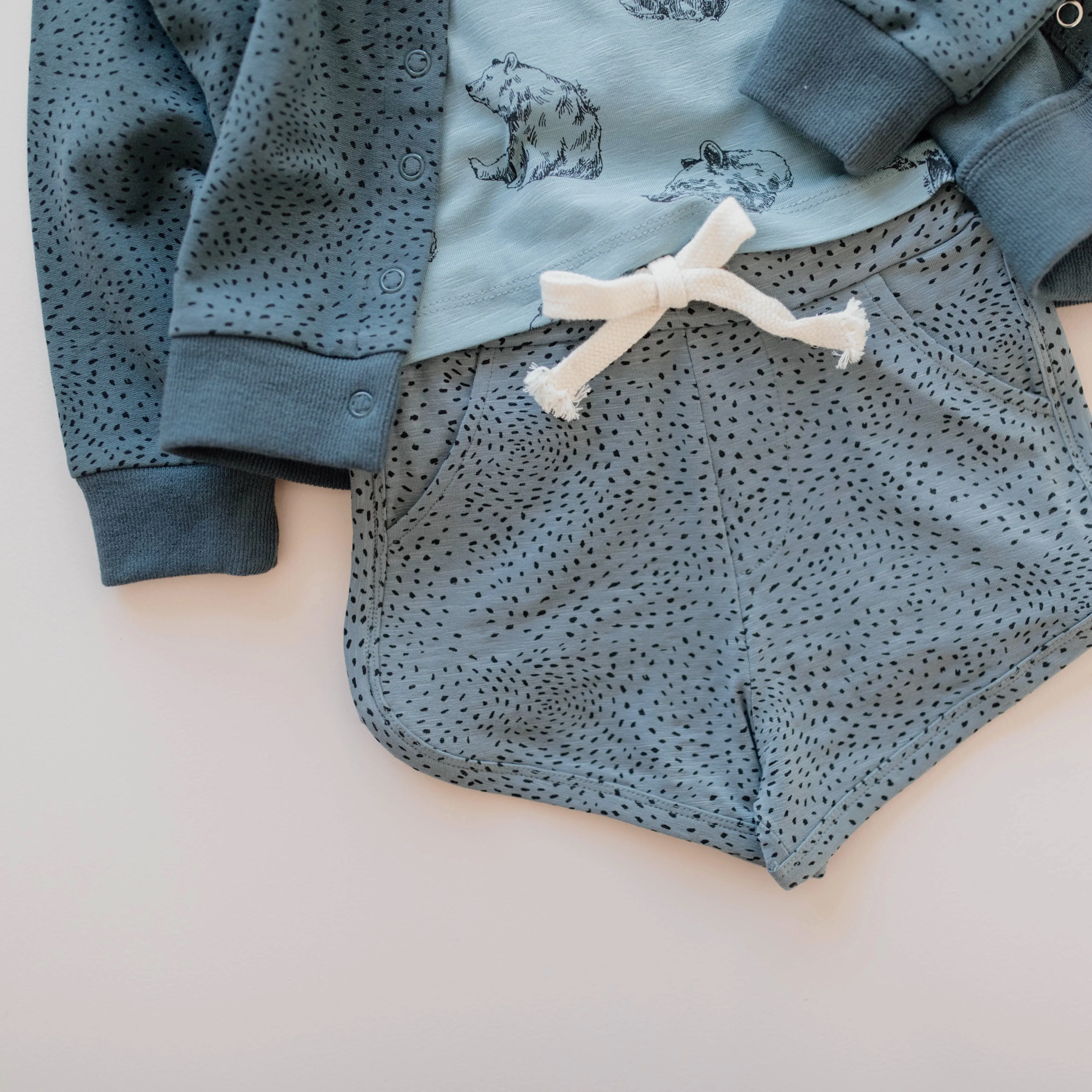 Buck and Baa Organic Shorts - Ash Spots