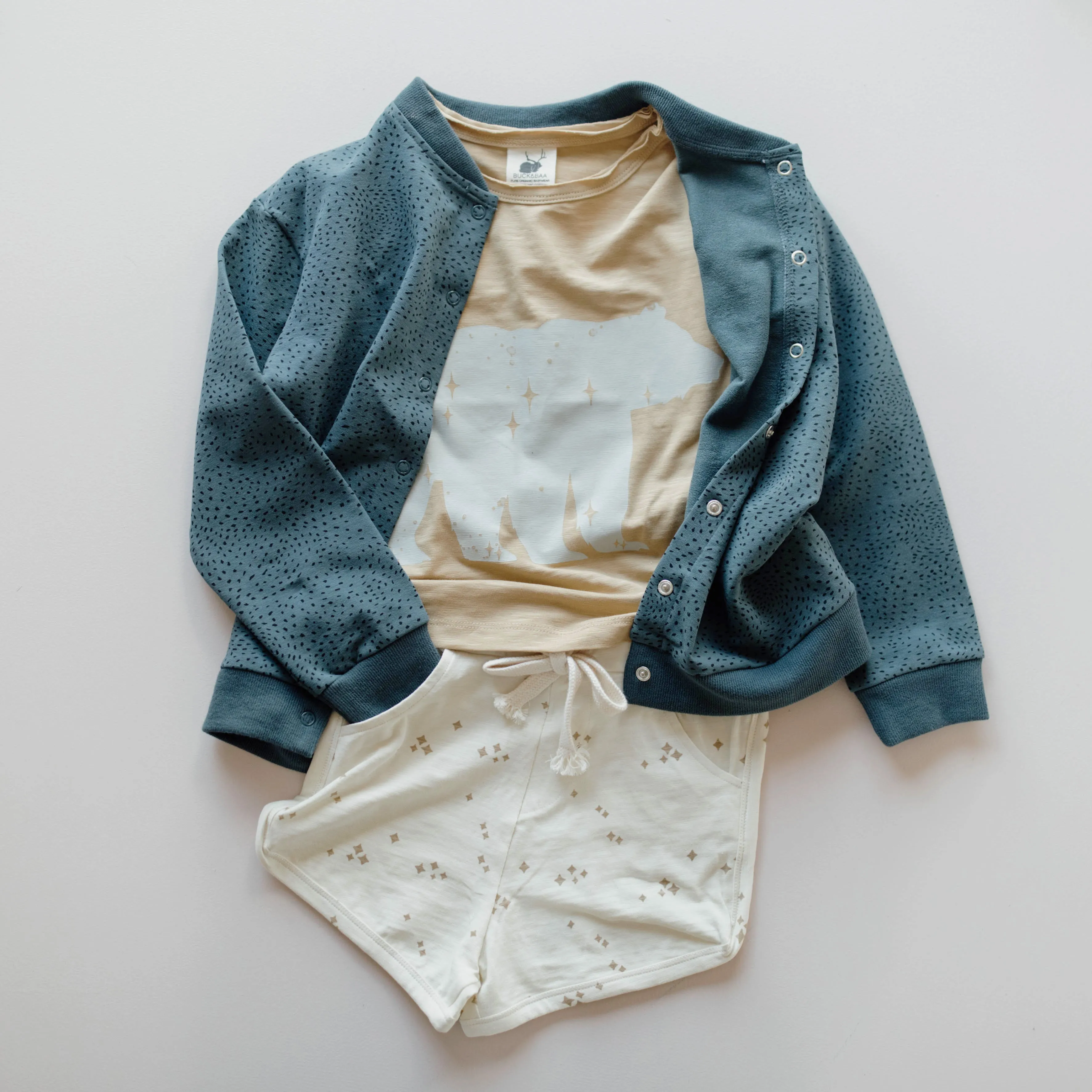 Buck and Baa Organic Shorts - Stardust