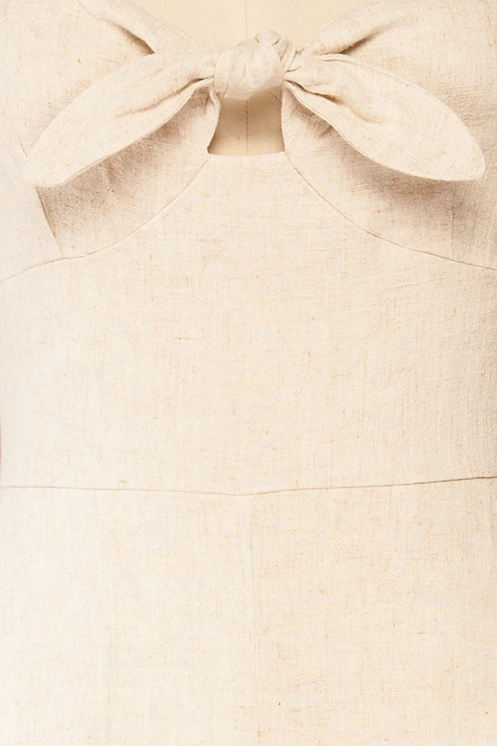 Crocevie Beige | Jumpsuit with V-Neckline