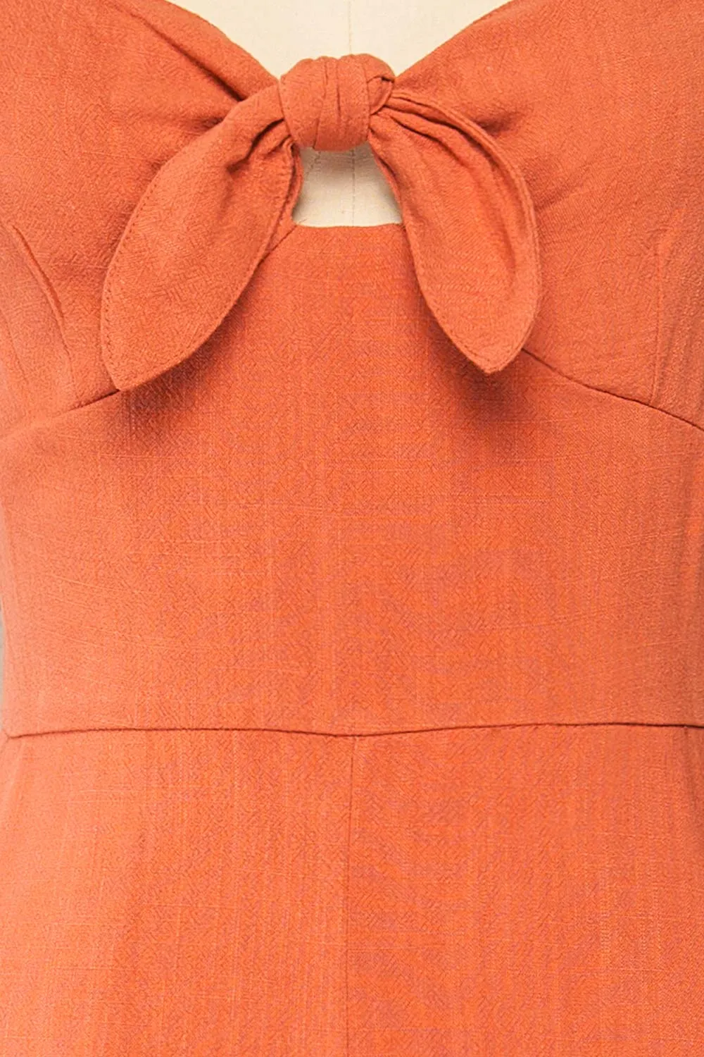 Crocevie Orange | Jumpsuit with V-Neckline