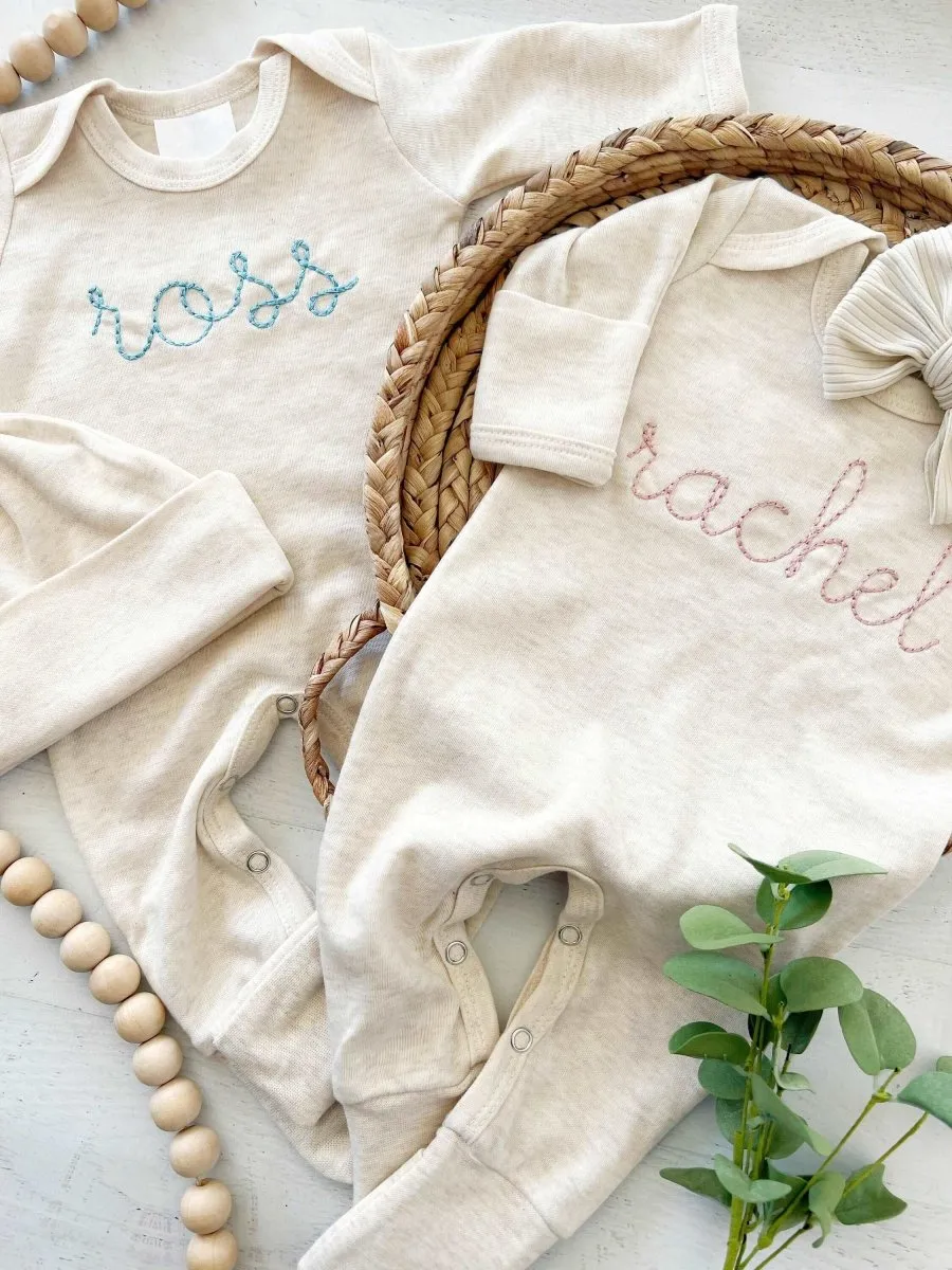 Custom Name Baby Boy Girl Twin Coming Home Outfits, Twin Baby Outfit, Baby Shower Gift, Minimalist Winter Romper