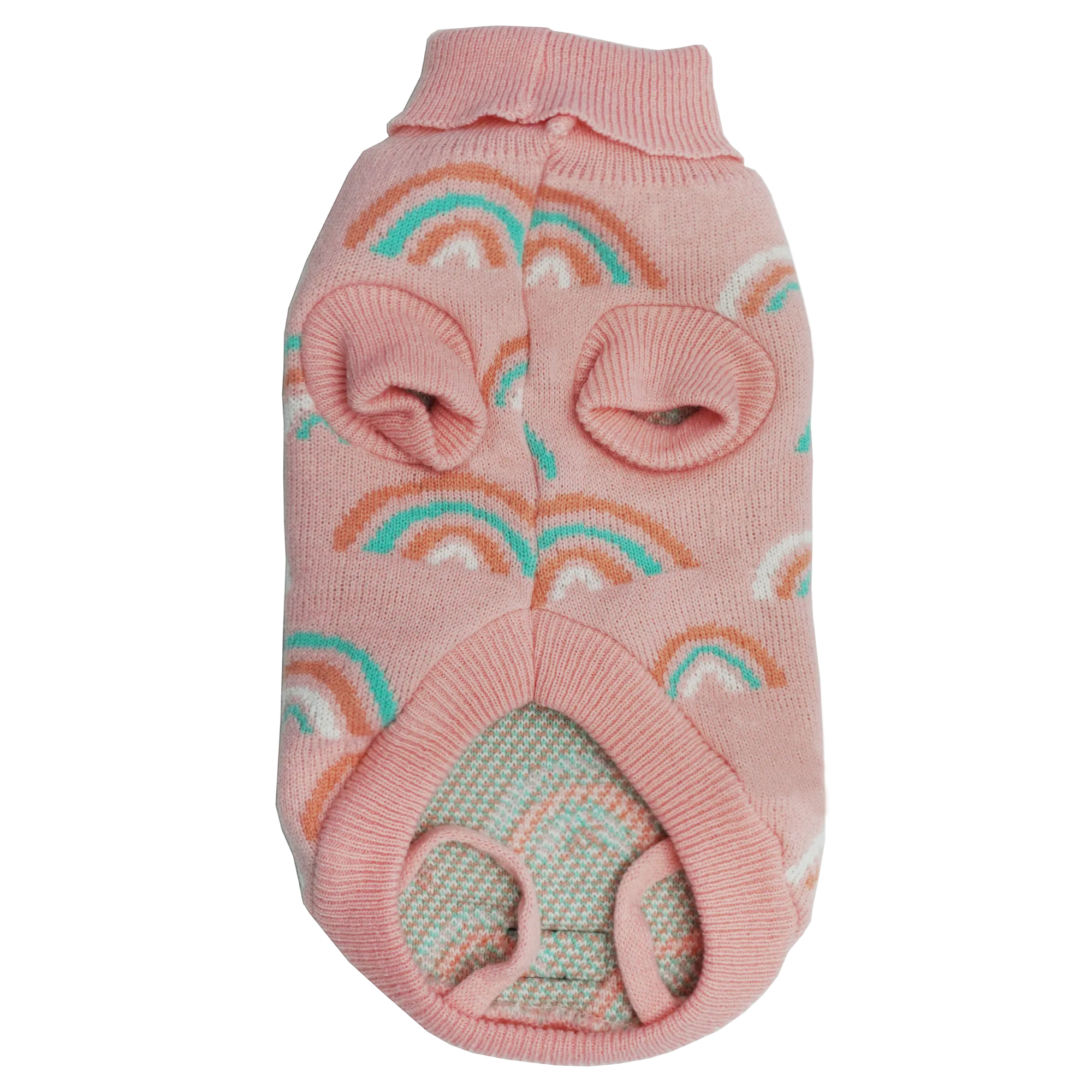 Dan & Sam - Dog Jumper (Pink Rainbows) - 35cm