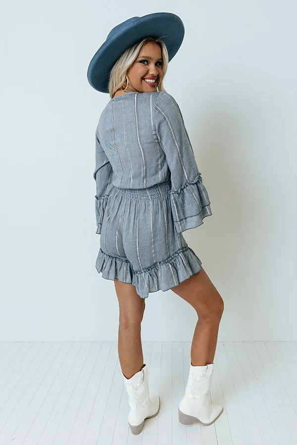 Daytona Daze Front Tie Romper
