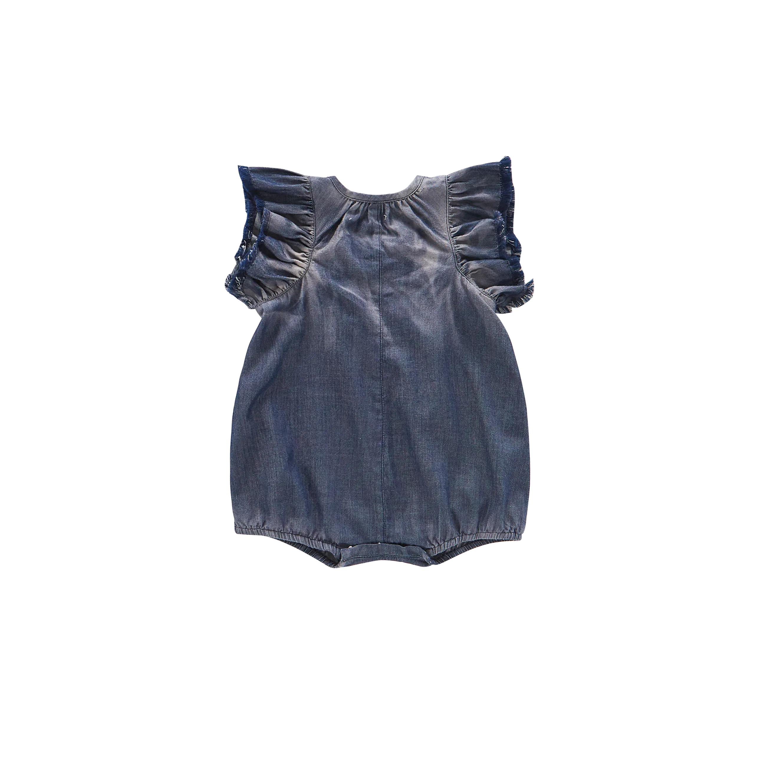 Denim Bubble Romper | Indigo