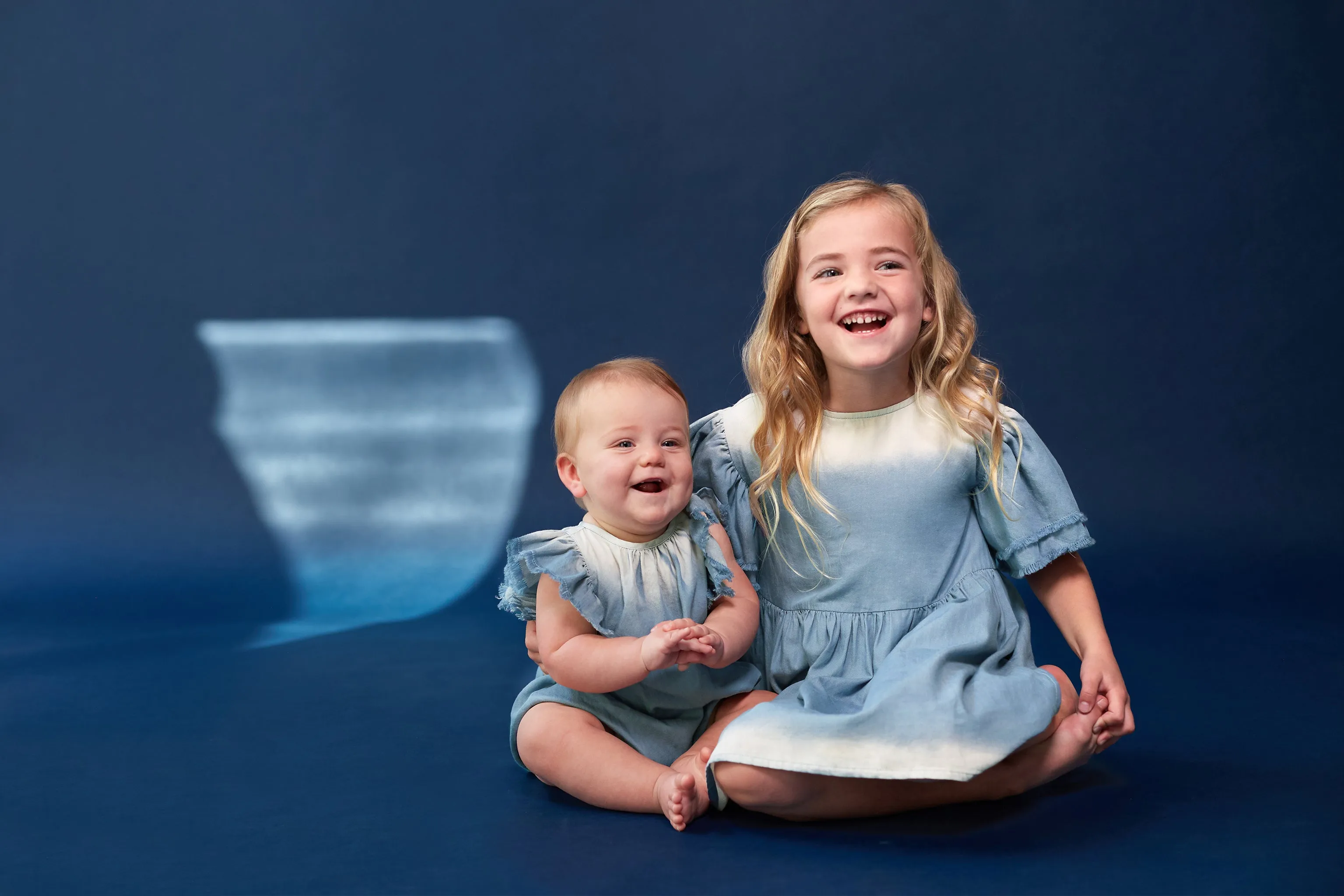 Denim Bubble Romper | Indigo