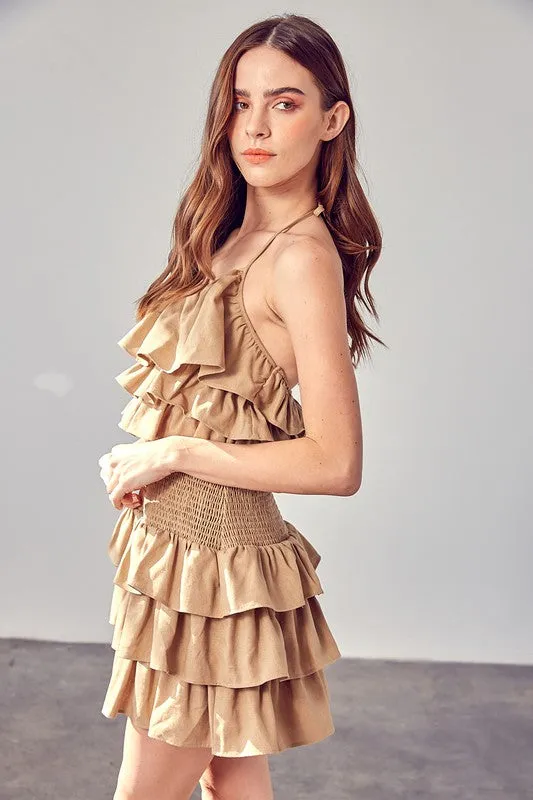 DO   BE COLLECTION Smocked Waist Ruffle Romper