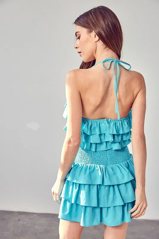 DO   BE COLLECTION Smocked Waist Ruffle Romper