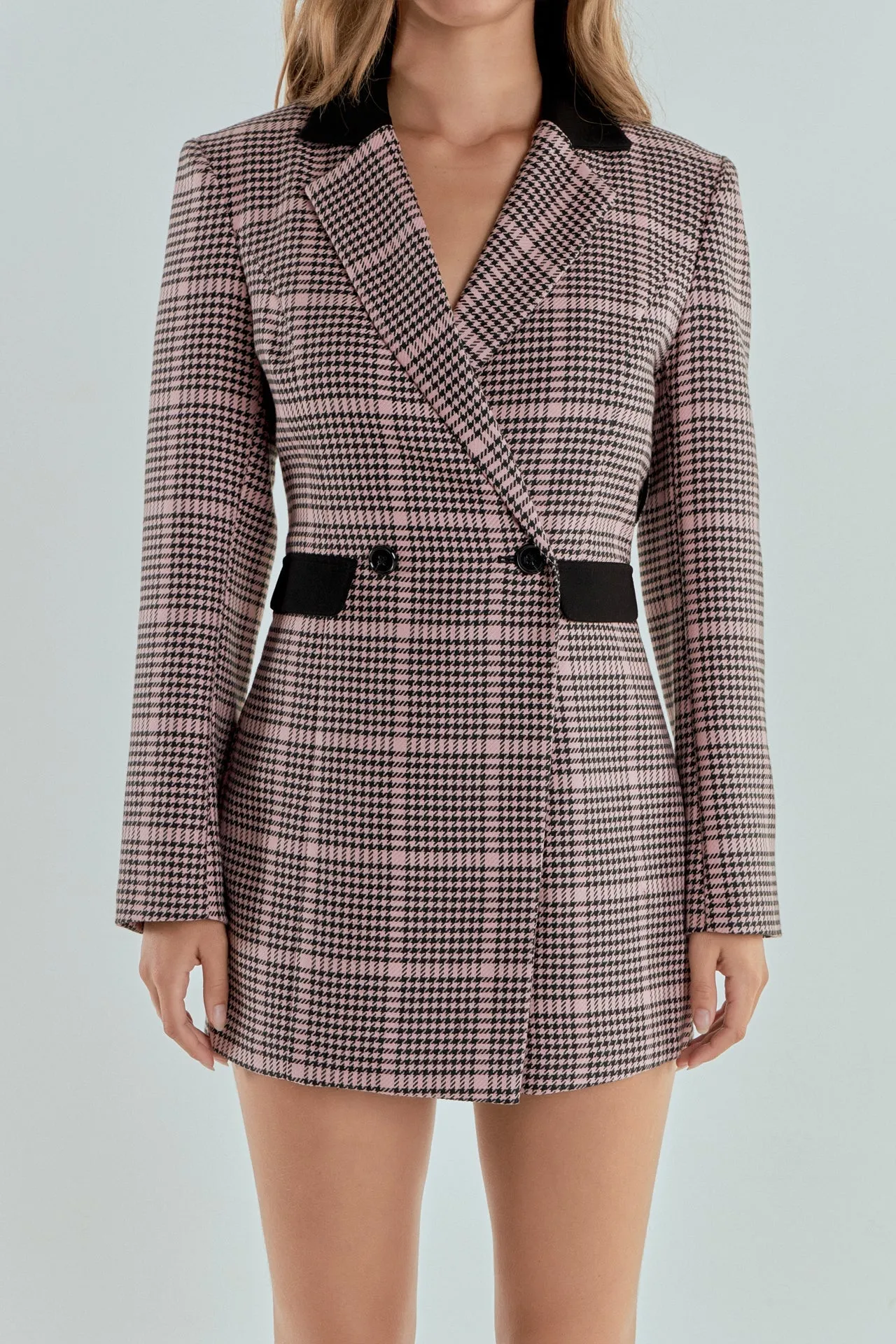Endless Rose - Houndstooth Contrast Romper