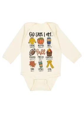 God Says I Am Baby Bodysuit   Infant Romper