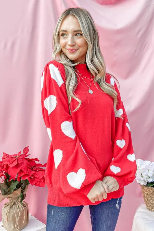 Heart on Your Sleeve Pullover Sweater