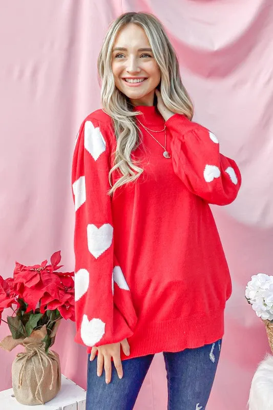 Heart on Your Sleeve Pullover Sweater