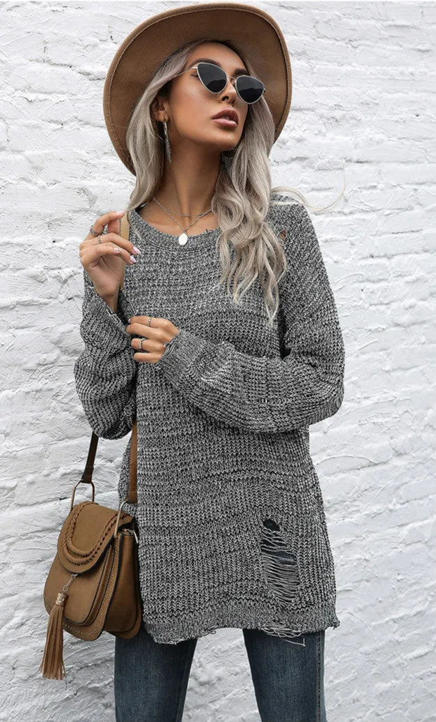 Hollow Pullover Sweater