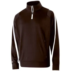 Holloway Men's Brown/White Quarter Zip Determination Pullover