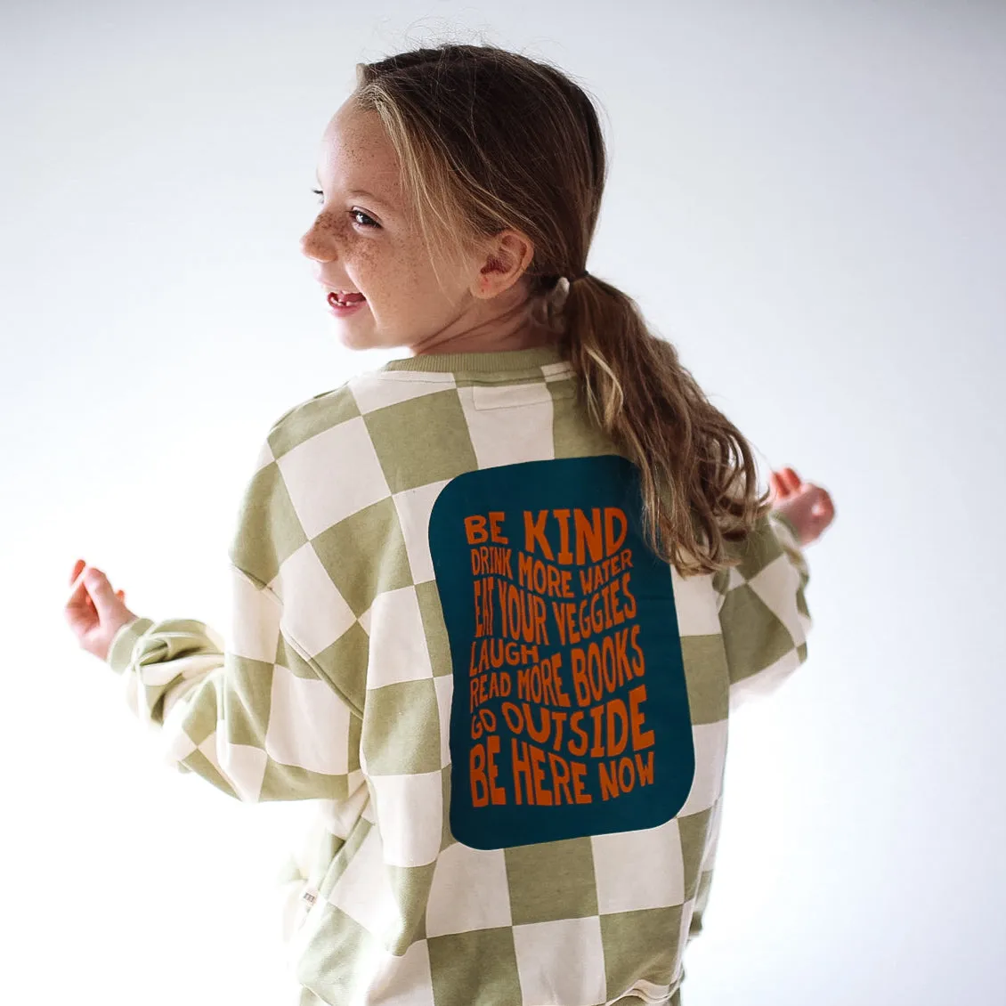INHALE EXHALE | PRINTED FRONT   BACK | oversized drop shoulder pullover | KIDS