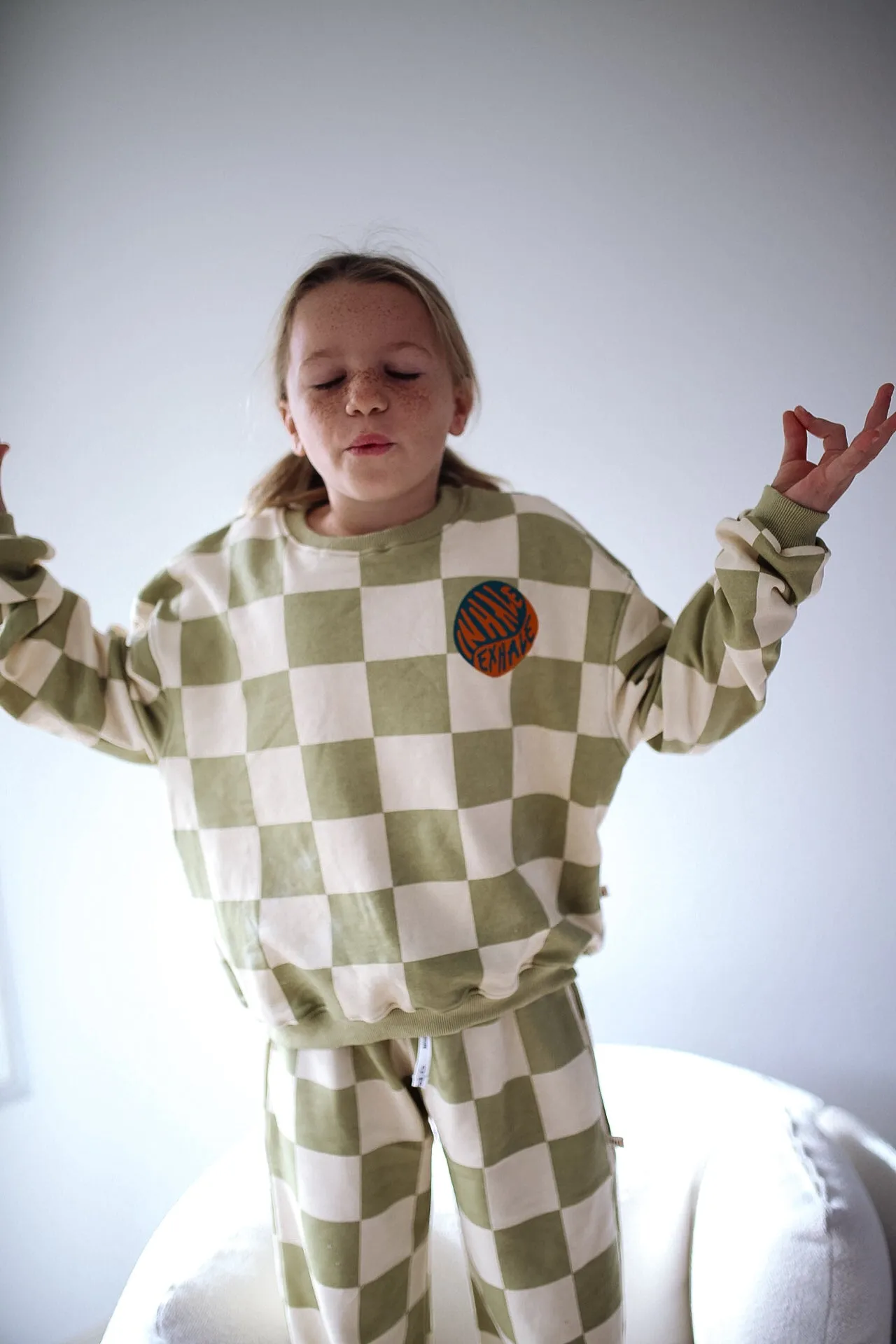 INHALE EXHALE | PRINTED FRONT   BACK | oversized drop shoulder pullover | KIDS