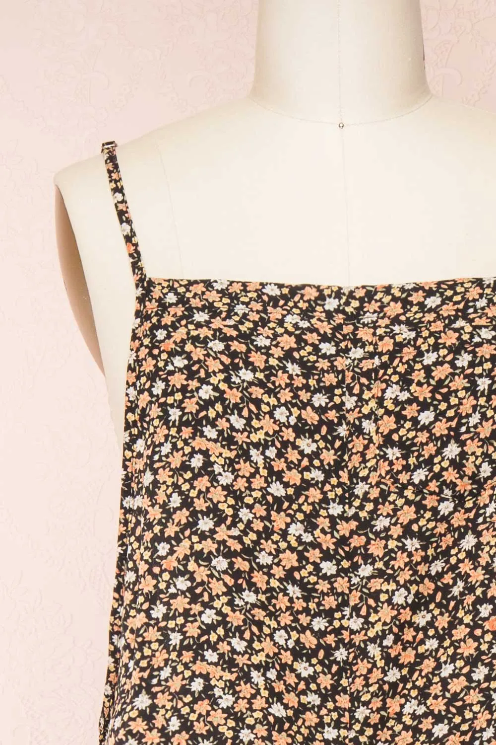 Mensae | Floral Patterned Wide Leg Jumpsuit