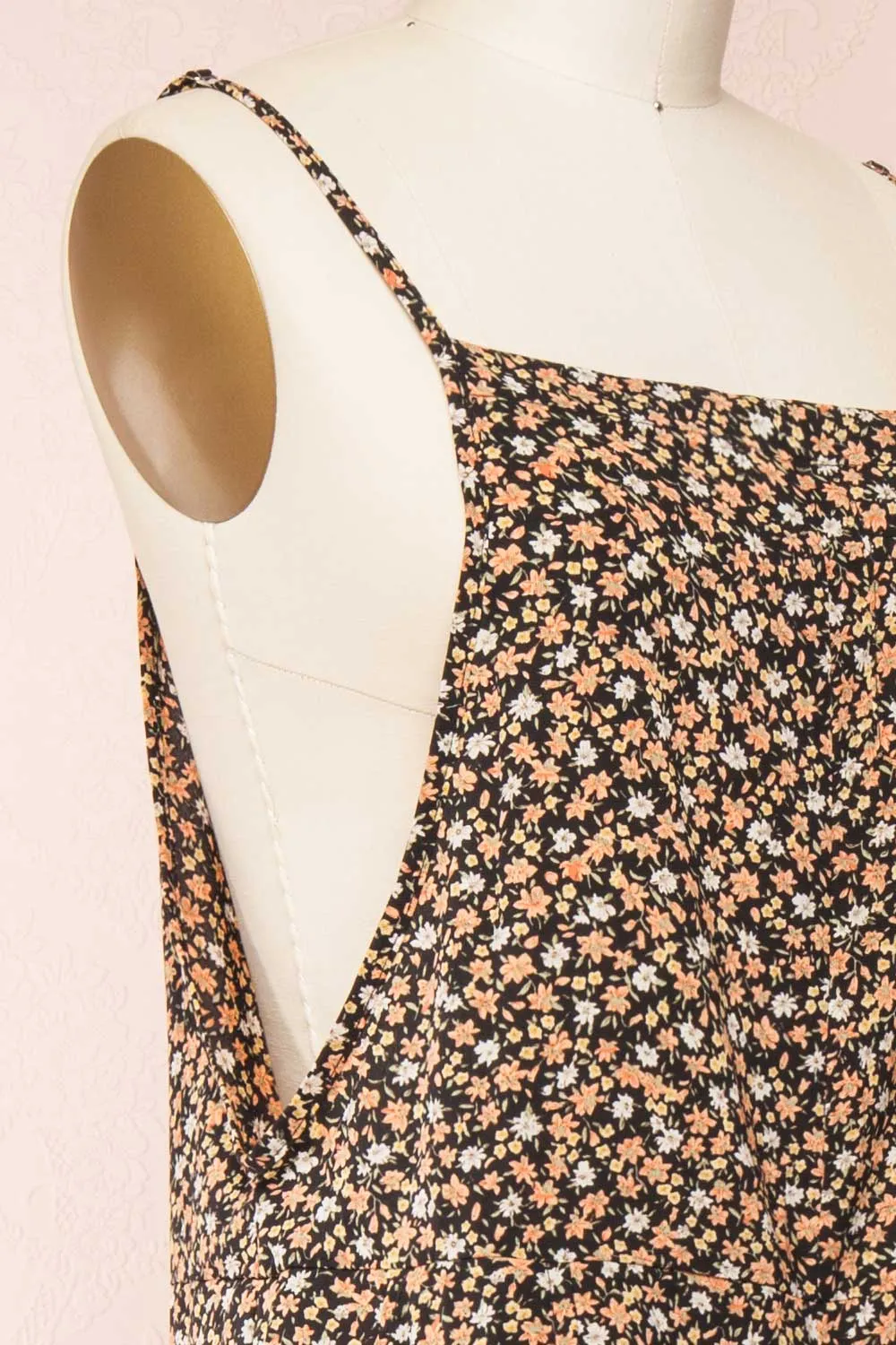 Mensae | Floral Patterned Wide Leg Jumpsuit