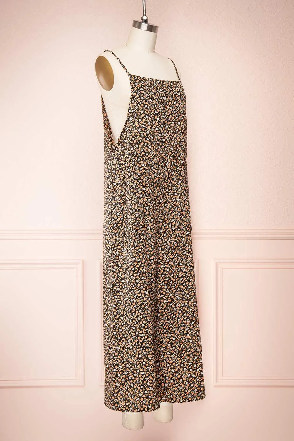 Mensae | Floral Patterned Wide Leg Jumpsuit