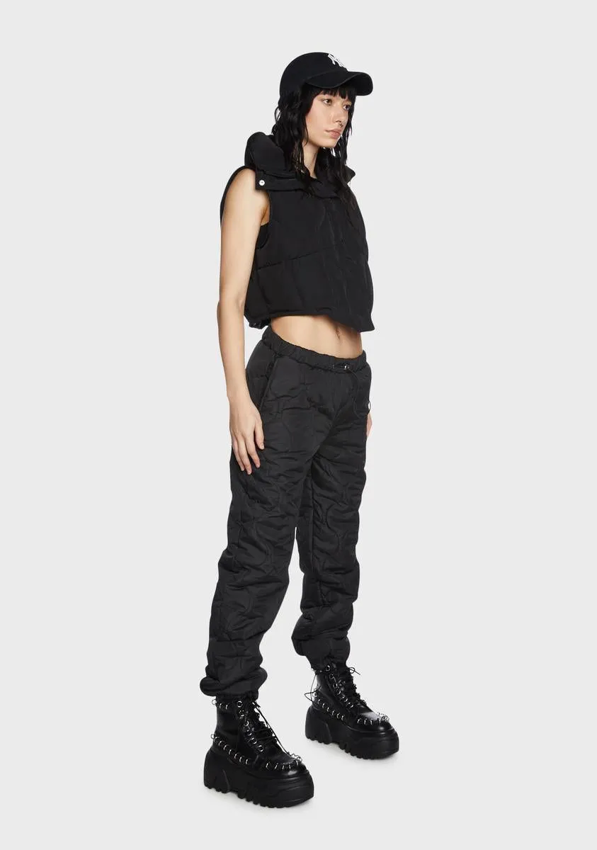 Nailed On Track Quilted Joggers