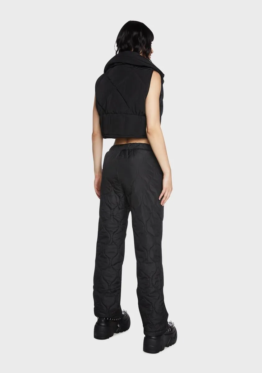 Nailed On Track Quilted Joggers