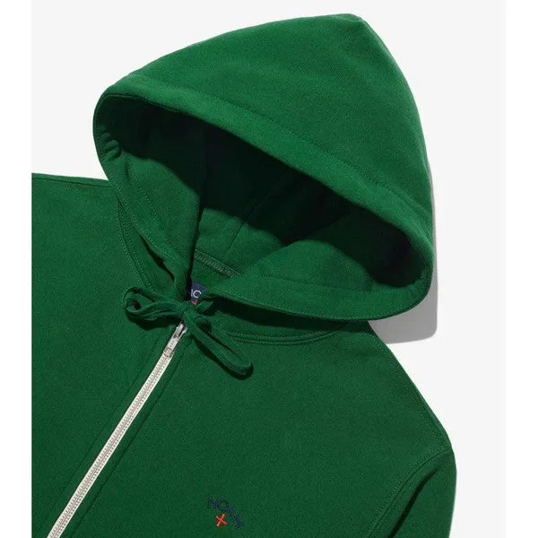 Noah Clothing Lightweight Classic Zip-Up Hoodie Sweatshirt Spartan Green