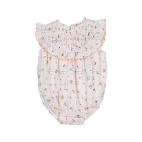Nueces Charm Romper-Blue Plaid